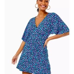 Lilly Pulitzer Parigi Skort knit Romper Sea breeze Blue Low Ride Navy Size XS